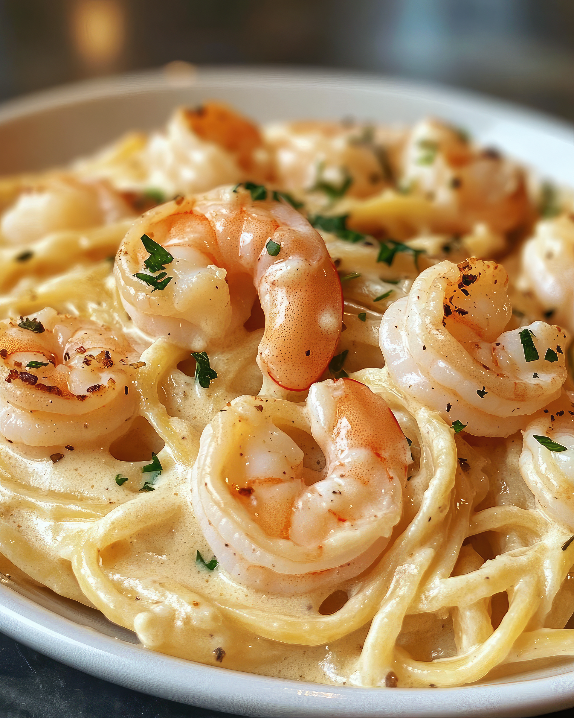 Creamy Garlic Butter Pasta with Shrimp